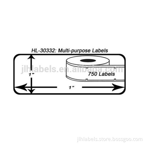 DYMO-Compatible 30332 Multipurpose Labels (1" x 1") - 750 Labels Per Roll